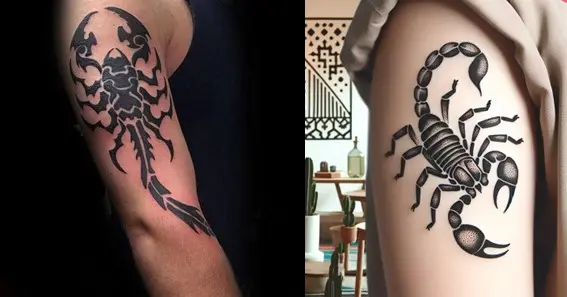 Scorpion with Tribal Patterns